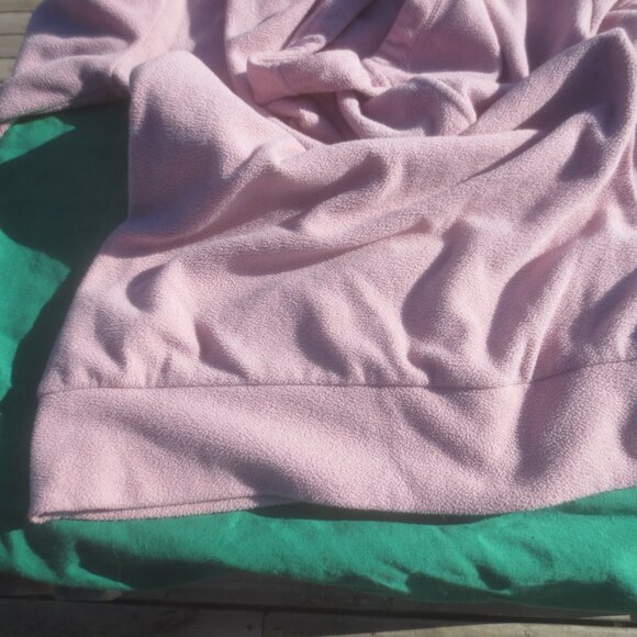 Ladies Pastel Pink Bench Fleece Pullover Hoodie - Size Small. - Picture 11 of 12